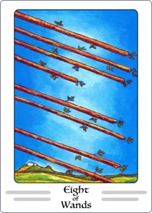 eight of wands tarot card