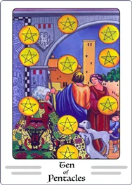 ten of pentacles tarot card