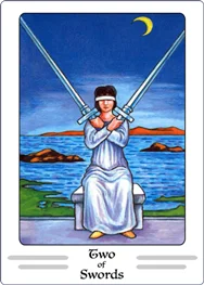 two of swords tarot card