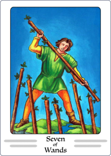 Seven of Wands Tarot Card