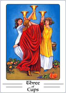 Three of Cups Tarot Card